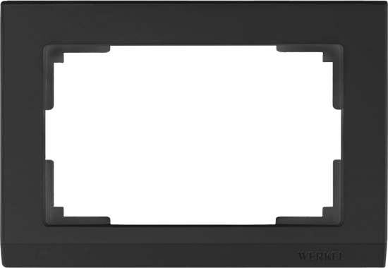 W0081808/WL04-Frame-01-DBL-black Stark Рамка для двойной розетки, черная (уп.10шт.) Werkel™ a050921-1 - фото 630198