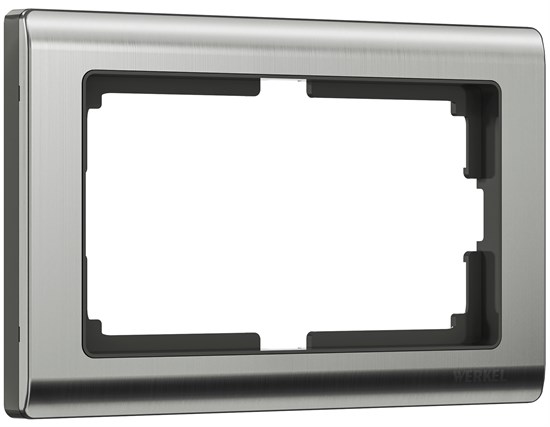 W0081602/WL02-Frame-01-DBL Metallic Рамка для двойной розетки, глянцевый никель (уп.5шт.) Werkel™ a051003-1 - фото 630259