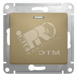 GSL000413 Glossa Одноклавишный выключатель с подсветкой (сх.1а), титан, механизм (уп.20шт.) Schneider Electric GSL000413 - фото 630272
