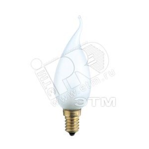 17535938 PHILIPS Deco 40W E14 230V BXS35 FR Лампа накаливания (свеча на ветру) матовая (уп.20шт.) 17535938 - фото 630277