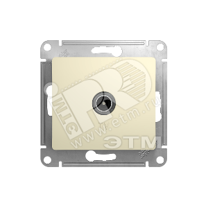 GSL000292 Glossa Розетка TV 4дБ 1 гнездо, проходная, бежевая (уп.10шт.) Schneider Electric GSL000292 - фото 630337