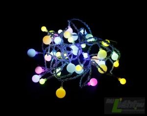 26761 CL55 гирлянда "шарики", 40 LED мульти, 1,5м +1.5м шнур 26761 - фото 630383