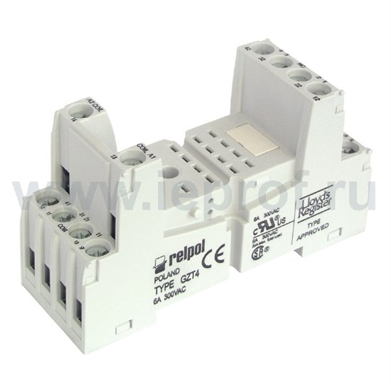856050 GZT4 Контактная колодка для реле R4/R4N на Din-рейку RELPOL 856050 - фото 630396