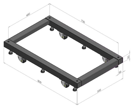 ORV-BSM-800 Основание для стоек ORV2 и ORV2A глубиной 800мм Hyperline ORV-BSM-800 - фото 630623