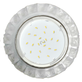 FN53RGEFB Ecola GX53 H4 5361 Glass Круг с крупными матовыми стразами Конус/фон мат./центр.часть хром Светильник встраиваемый (уп.5/30шт.) FN53RGEFB - фото 630650