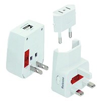 SQ1806-0044 Тревел-адаптер100-250В 3А (5 в 1) USB-зарядка 1000мА (уп.12/48шт.) TDM SQ1806-0044 - фото 630769
