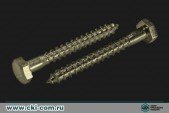 U DIN571 10*70 Шуруп по дереву, с шестигранной головкой ("сантехнический") 712904 - фото 630798