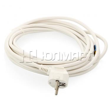 V3 Сетевой шнур ПВС 3x0.75  3м с вилкой с з/к белый LUX 4606400609681 - фото 630847