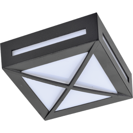 FB53SGECH Ecola GX53 LED 3083W Светильник накладной IP65 матовый Квадрат с решеткой металл. 1*GX53 Черный 136x136x55 (уп.10шт.) FB53SGECH - фото 630897