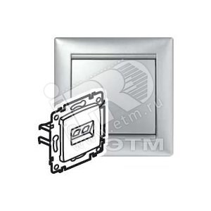 770230 Valena Classic Информационная розетка RJ45 Cat. 5е UTP 1 выход, алюминий (уп.10шт.) Legrand (Франция) 770230 - фото 630902