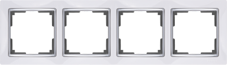 WL03-Frame-04-white Snabb Рамка на 4 поста, белая (уп.5шт.) Werkel™ a028883 - фото 630930