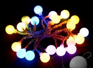 26762 CL555 Гирлянда 20LED мульти, 1.28W, длина 2м+0,5м шнур, батарейки 3*АА, IP20 (уп.12шт.) FERON 26762 - фото 631013