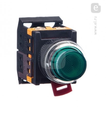 ABLFP-22 Кнопка без фиксации неон 230В 1з+1р D22 зеленая IEK  ABLFP-22 - фото 631024