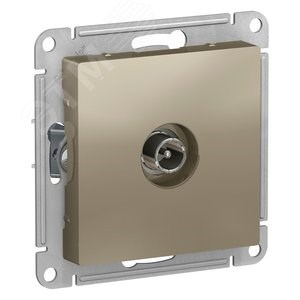 ATN000591 AtlasDesign Механизм TV розетки оконечной 1DB, шампань (уп.10шт.) Systeme Electric (Россия) ATN000591 - фото 631026