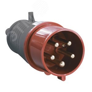 PSR02-032-5 ССИ-025 3Р+РЕ+N 32А 380-415В IP44 Вилка переносная (уп.10шт.) IEK® PSR02-032-5 - фото 631088