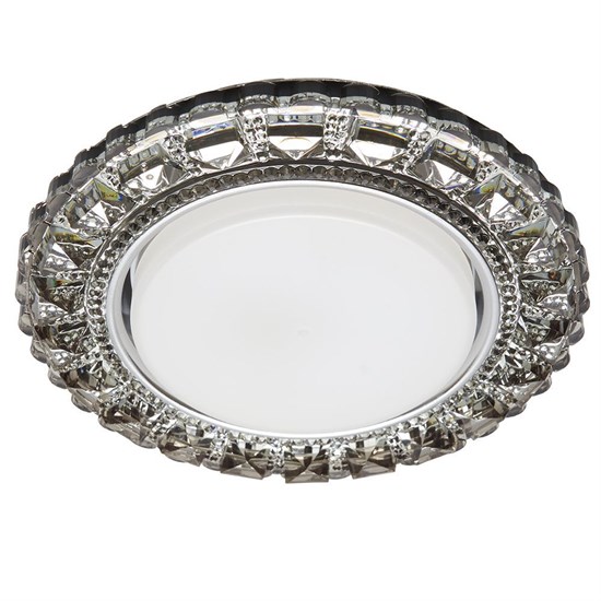 41411 CD4045, 20LED*2835 SMD 6400K, GX53, серый хром Светильник потолочный встраиваемый с LED подсветкой  FERON 41411 - фото 631141
