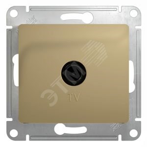GSL000491 Glossa Розетка TV 1дБ оконечная 1 гнездо, титан, механизм (уп.10шт.) Schneider Electric GSL000491 - фото 631535
