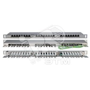 PPHD-19-24-8P8C-C5E-SH-110D Патч-панель высокой плотности 19', 0.5U, 24 порта RJ-45, Cat. 5e, Dual IDC, экранированная Hyperline 244077 - фото 631617