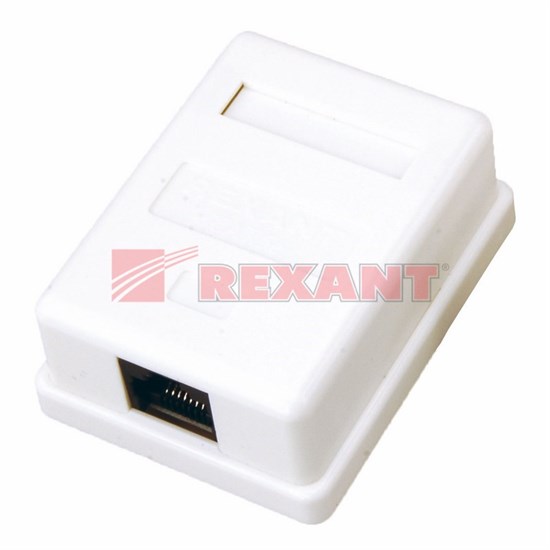 FD 03-0121/FD 6165 Компьютерная розетка 1 гнездо RJ-45 CAT5e (уп.25/200шт.) REXANT (Китай) FD 03-0121 - фото 631933