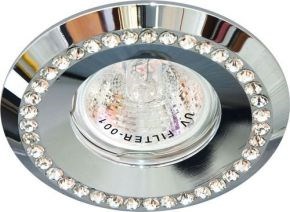 28378 DL104-C MR16 MAX50W 12V G5.3 прозрачный, хром светильник встраиваемый (уп.30шт.) Feron  28378 - фото 631975