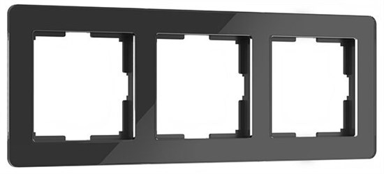 W0032708 Acrylic Рамка на 3 поста, черный (уп.10шт.) Werkel™ a059318-1 - фото 632095