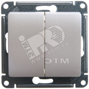 GSL000651 Glossa Механизм двухклавишного выключателя (сх.5), перламутр (уп.20шт.) Schneider Electric GSL000651 - фото 632119