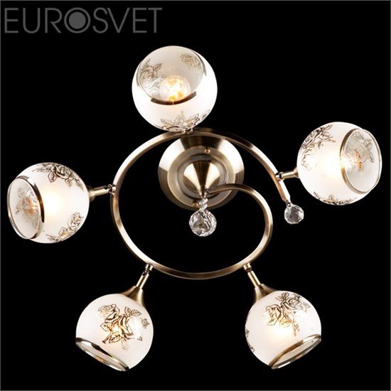 9611/5 античная бронза/белый Люстра Eurosvet 9611/5 - фото 632146