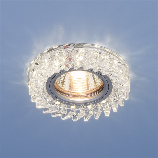 2216 MR16 CL прозрачный Встраиваемый точечный светильник с LED подсветкой  (уп.10/50шт.) Elektrostandard a040979 - фото 632166