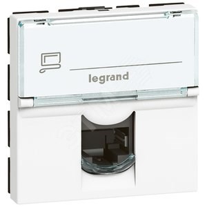 76564/74281 Mosaic Розетка RJ45 Cat. 6e 2 модуля белая LCS² (уп.10шт.) Legrand (Франция) 076564 - фото 632216
