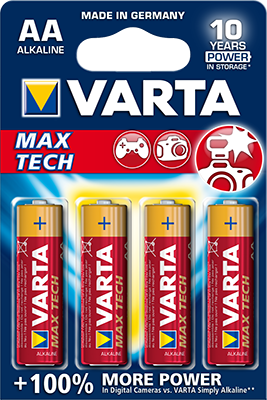 4706.101.404 Max-Tech LR6/316 BL4 Элемент питания (блистер 4шт.) (уп.40/200шт.) Varta 4706.101.404 - фото 632312