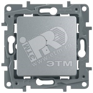 672415 Etika Plus Выкл./перекл. одноклавишный с подсветкой 10A 250В~, алюминий (уп.10шт.) LEGRAND 672415-1 - фото 632320