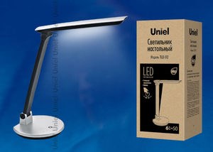 TLD-512 Silver/LED/550Lm/4500K/Dimer Лампа настольная св/д. Цвет-серебристый. (уп.8шт.) UNIEL TLD-512 Silver/LED/550Lm/ - фото 632394