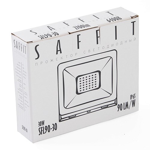 55065 SFL90-30, 2835SMD, 30W 6400K AC230V/50Hz IP65, черный в компактном корпусе Прожектор светодиодный FERON 55065 - фото 632503