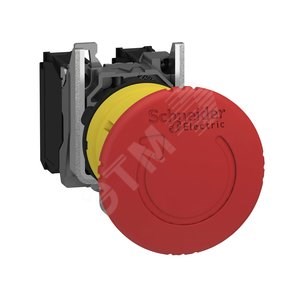 XB5AS8442 Кнопка аварийной остановки и отключения возврат поворотом 1НЗ (уп.80шт.) Schneider Electric XB5AS8442 - фото 632660