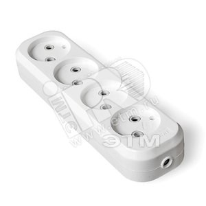 E204 Колодка удлинителя 4 поста без заземления (уп.100шт.) UNIVersal (Китай) E204 - фото 632768