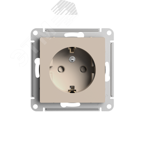 ATN001245 AtlasDesign Механизм розетки с заземлением и шторками, песочный (уп.5шт.) Systeme Electric (Россия) ATN001245 - фото 632991