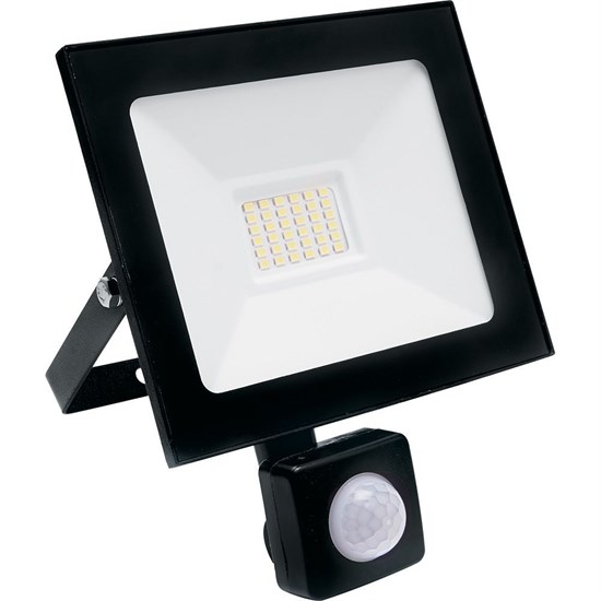29523 Saffit SFL80-30 СДО 06-30Д Прожектор светодиодный черный с выносным датчиком IP65 6400K (уп.20шт.) FERON (Китай) 29523 - фото 633004