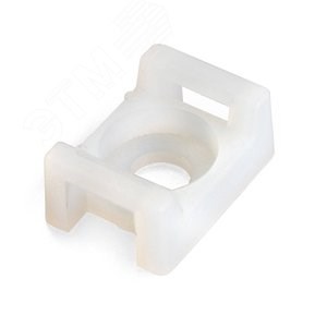53313 Fortisflex ПМО 22х16 белая Площадка монтажная под нейлоновые стяжки с отверстием под саморез (уп.100шт.) КВТ (Россия) 53313 - фото 633065