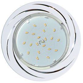 FW5386ECB Ecola GX53 H4 DL5386 Светильник встр., без рефл. Вихрь Белый/Алюм 20x110 (к+) (уп.10/50шт.) FW5386ECB - фото 633191