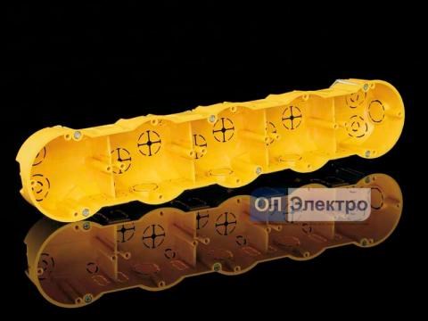 KPL 64-50/5LD (NA)/KP 64/5L (NA) Коробка ПВХ приборная для пустотелых стен 5-и местная (уп.14шт.) KOPOS KOLÍN (Чехия) KPL 64-50/5LD (NA) - фото 633272