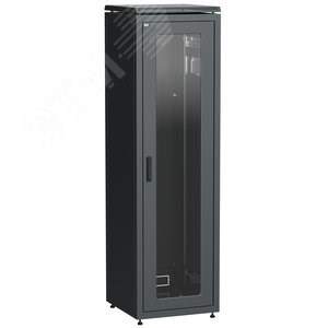 LN05-42U68-G LINEA N Шкаф напольный 19", 42U, 2055x600х800мм (ВхШхГ) стеклянная передняя дверь, цвет черный ITK® LN05-42U68-G - фото 633318