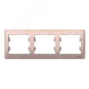 GSL001503 Glossa Рамка горизонтальная 3 поста, сосна (уп.5шт.) Systeme Electric (Россия) GSL001503 - фото 633387