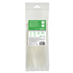 IMT46260 Multifix Thorsman Стяжка P6.6 стандартная, белая устойчивая к УФ-излучению, 3,6х200мм (уп.100шт.) Schneider Electric IMT46260 - фото 633576