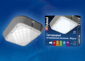 ULT-V12-9,5W/DW IP65 GREY «Медуза» Светодиодный антивандальный светильник.(уп.28шт.) UNIEL ULT-V12-9,5W/DW IP65 GREY - фото 633634
