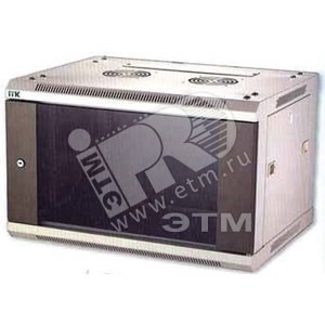 LW35-09U64-GF Шкаф настенный 19" 9U 600×450мм стеклянная дверь серый разборный ITK® LW35-09U64-GF - фото 633662