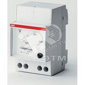 2CSM110220R1001/16070523 VLM 1/500V Вольтметр переменного тока шкала 500V на DIN-рейку ABB 2CSM110220R1001 - фото 633855