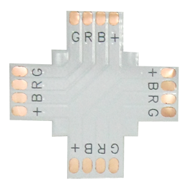 SC41FXESB Ecola LED strip connector гибкая соед. плата X для зажимного разъема 4-х конт. 10mm (уп.5/700шт.) SC41FXESB - фото 634005