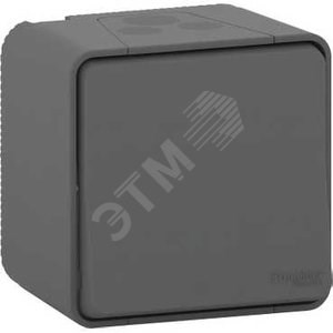 MUR35021 Mureva S Одноклавишный переключатель (сх.6), в сборе, IP55, антрацит (уп.10шт.) Schneider Electric MUR35021 - фото 634074
