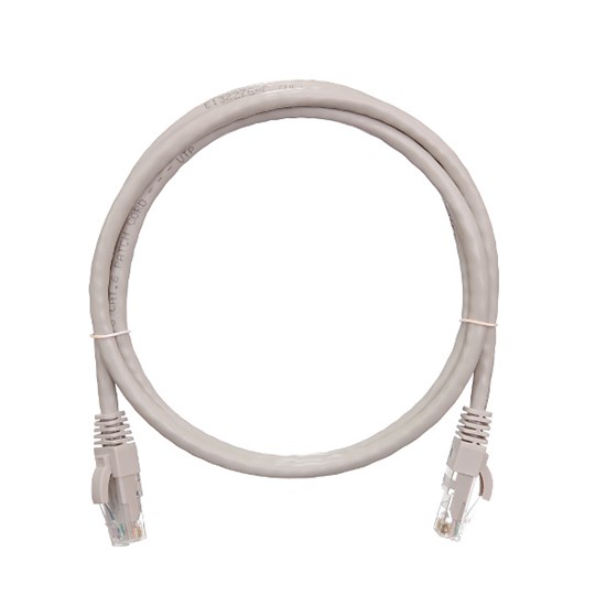 NIKOMAX  коммутационный шнур U/UTP 4пары, кат 5е, 2хRJ45/8P8C, T568B, Molded, LSZH серый, 1м  NMC-PC4UD55B-010-C-GY - фото 634090