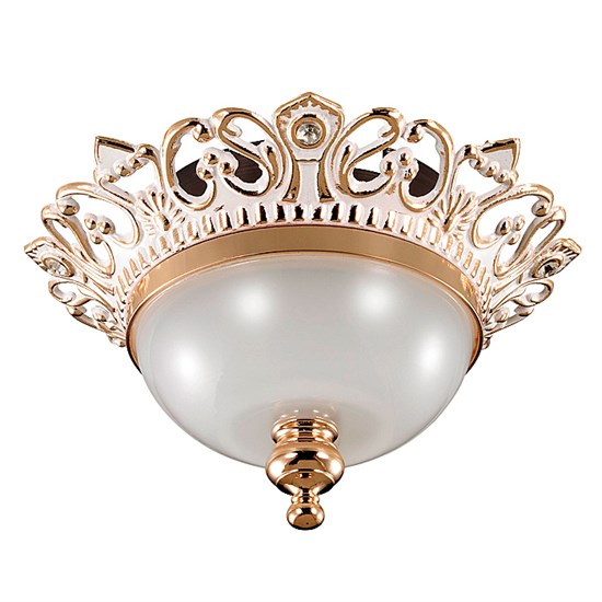 369983 NT15 180 белый/золото/стекл.матов.плафон Светильник встраиваемый Baroque Novotech 369983 - фото 634097